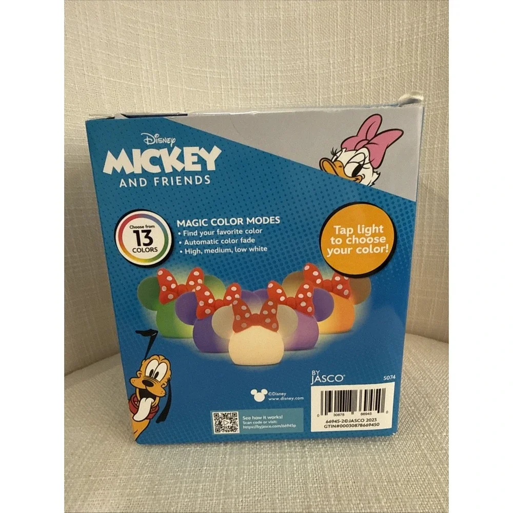 Disney Minnie‎ Mouse Squishy Light, Color Changing, Night Light for Kids, USB